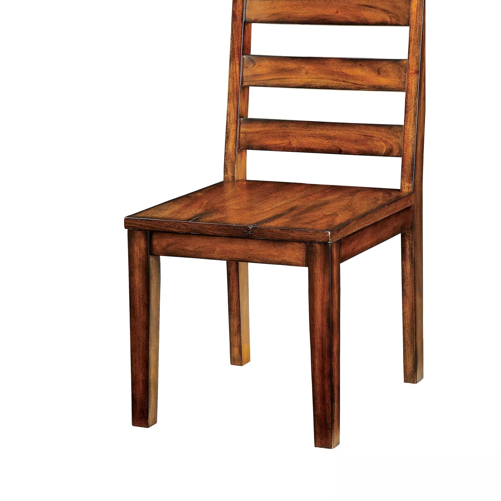 Tobacco Oak Finish Solid Wood Industrial Style Kitchen Set Of 2 Dining Chairs Ladder Back Chairs Dining Room Furniture Oak Dining Room Contemporary,Industrial Ladder Back Solid Wood