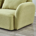 Living Room Furniture Three Seat Lazy Sofa Teddy Fabric Light Green Light Green Foam Teddy