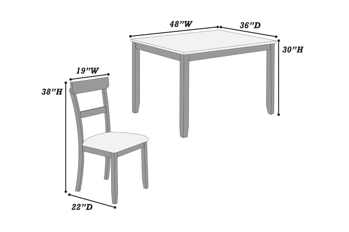 Classic Stylish Gray Natural Finish 5Pc Dining Set Kitchen Dinette Wooden Top Table And Chairs Cushions Seats Ladder Back Chair Dining Room Gray Wood Dining Room Rectangular Dining Table With Chair Upholstered Chair Wood Natural Grey Ladder Back Seats 4