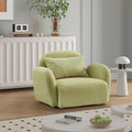 Living Room Furniture Lazy Sofa Chair Teddy Fabric Light Green Light Green Foam Teddy