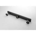 28 Inches Linear Shower Drain, Included Hair Strainer And Leveling Feet Matt Black Stainless Steel