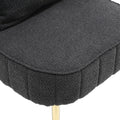 Coolmore Boucle Accent Chair Modern Upholstered Armchair Tufted Chair With Metal Frame, Single Leisure Chairs For Living Room Bedroom Black Boucle