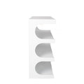 Multifunctional 4 Tier White Book Shelf & Coffee Table For Living Room Bedroom Dining Room Study Entryway, Creative Furniture Floor Bookshelf, Minimalist Organizer Storage Shelves White Mdf