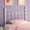 White Twin Metal Headboard White Metal Bedroom Transitional Metal