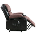 Power Lift Recliner Chair Recliners For Elderly With Heat And Massage Recliner Chair For Living Room With Infinite Position And Side Pocket,Usb Charge Port.Blackbrown Black Brown Power Push Button Soft Heavy Duty Cotton Wood Metal