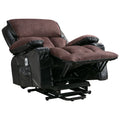 Power Lift Recliner Chair Recliners For Elderly With Heat And Massage Recliner Chair For Living Room With Infinite Position And Side Pocket,Usb Charge Port.Blackbrown Black Brown Power Push Button Soft Heavy Duty Cotton Wood Metal