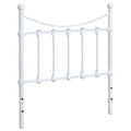 White Twin Metal Headboard White Metal Bedroom Transitional Metal