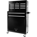 8 Drawer Rolling Tool Chest With Wheels, Large Tool Cabinet With Drawers, Mobile Steel Tool Storage Organizer With Lock&Liner For Warehouse, Workshop, Black Black Steel