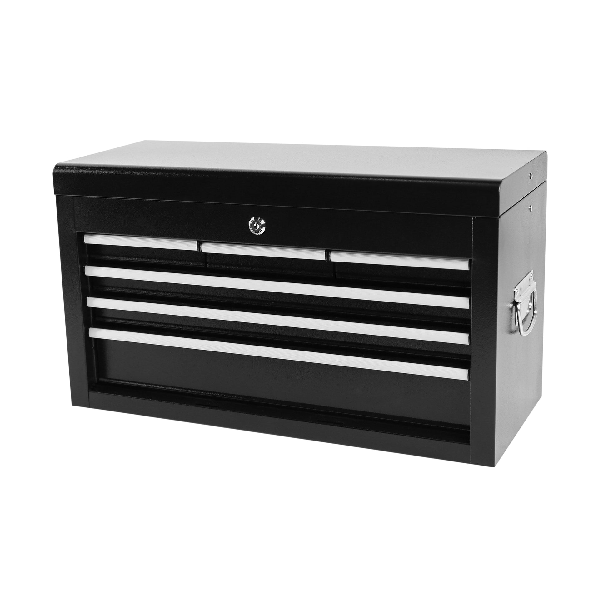 8 Drawer Rolling Tool Chest With Wheels, Large Tool Cabinet With Drawers, Mobile Steel Tool Storage Organizer With Lock&Liner For Warehouse, Workshop, Black Black Steel