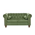 Phoyal Largeseat, Velvet Sofa Two Seat Sofa Classic Tufted Chesterfield Settee Sofa Modern 2 Seater Couch Furniture Tufted Back For Living Room Green Green Velvet Primary Living Space Medium Soft