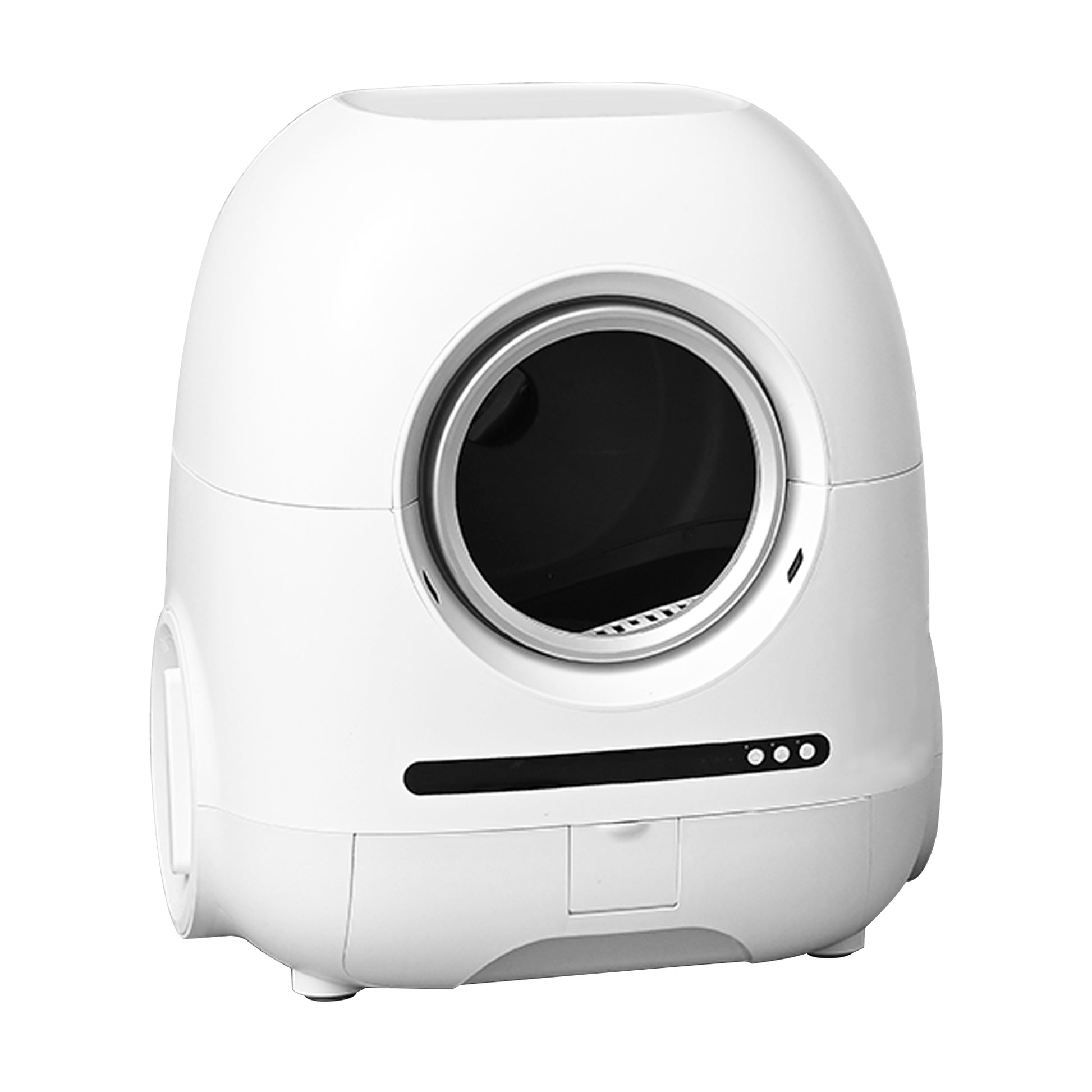 Self Cleaning Cat Litter Box, 68L 9L, Suitable For A Variety Of Cat Litter, App Control, Real Time Video, Photo And Video, Safe And Reliable, Ionic Deodorization, With Exhaust Hose, Support Wifi White Abs