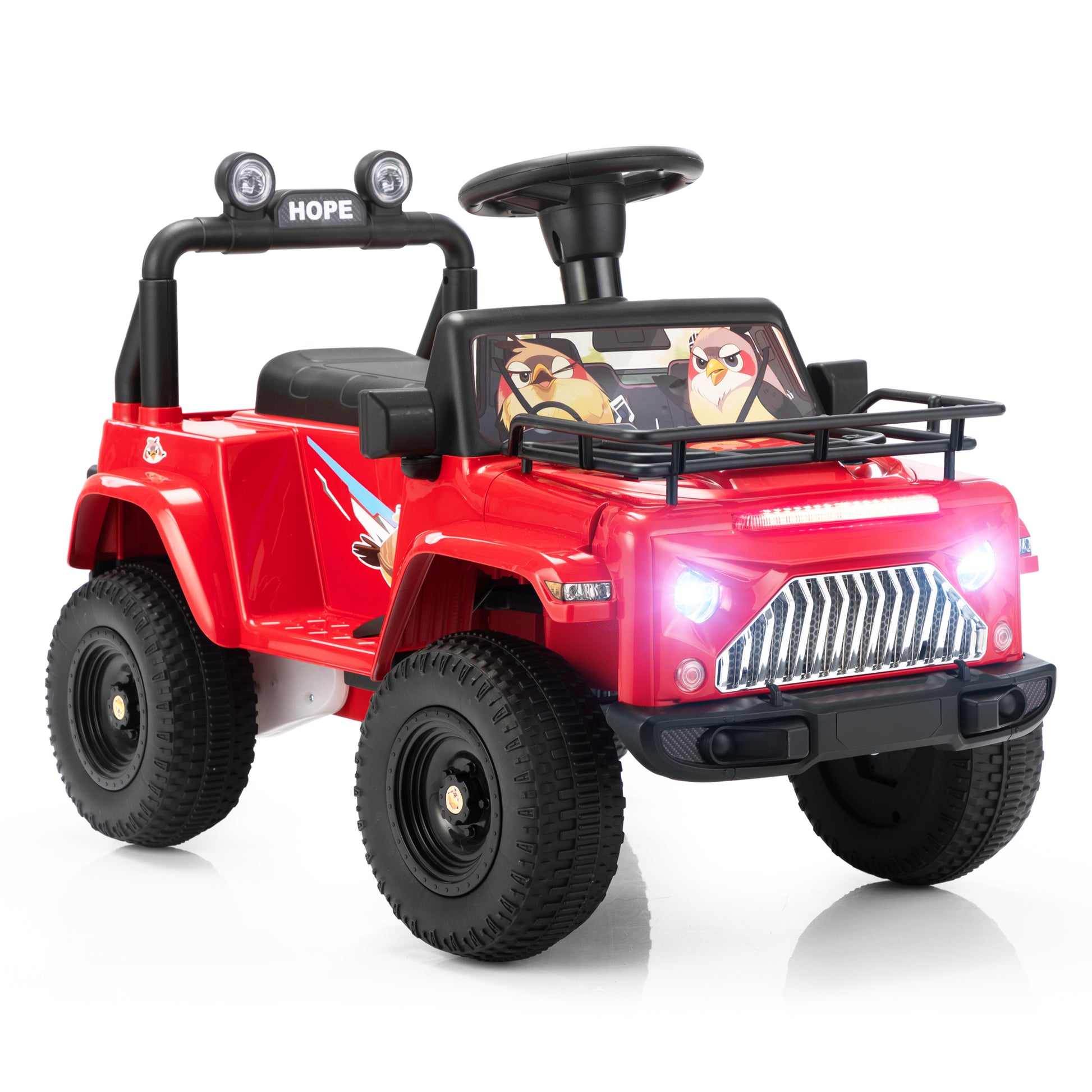 Red Little Bird Jeep Red Black Polypropylene