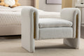 031 Teddy Fabric Single Bench Shoe Bench Makeup Bench For Bedroom Indoor,Ivory Wood Bedroom White Solid Eucalyptus Wood Tufted Ivory Polyester Backless Soft Modern Foam Teddy