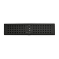 12 Inches Linear Shower Drain, Included Hair Strainer And Leveling Feet Matt Black Stainless Steel
