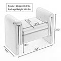 031 Teddy Fabric Single Bench Shoe Bench Makeup Bench For Bedroom Indoor,Ivory Wood Bedroom White Solid Eucalyptus Wood Tufted Ivory Polyester Backless Soft Modern Foam Teddy