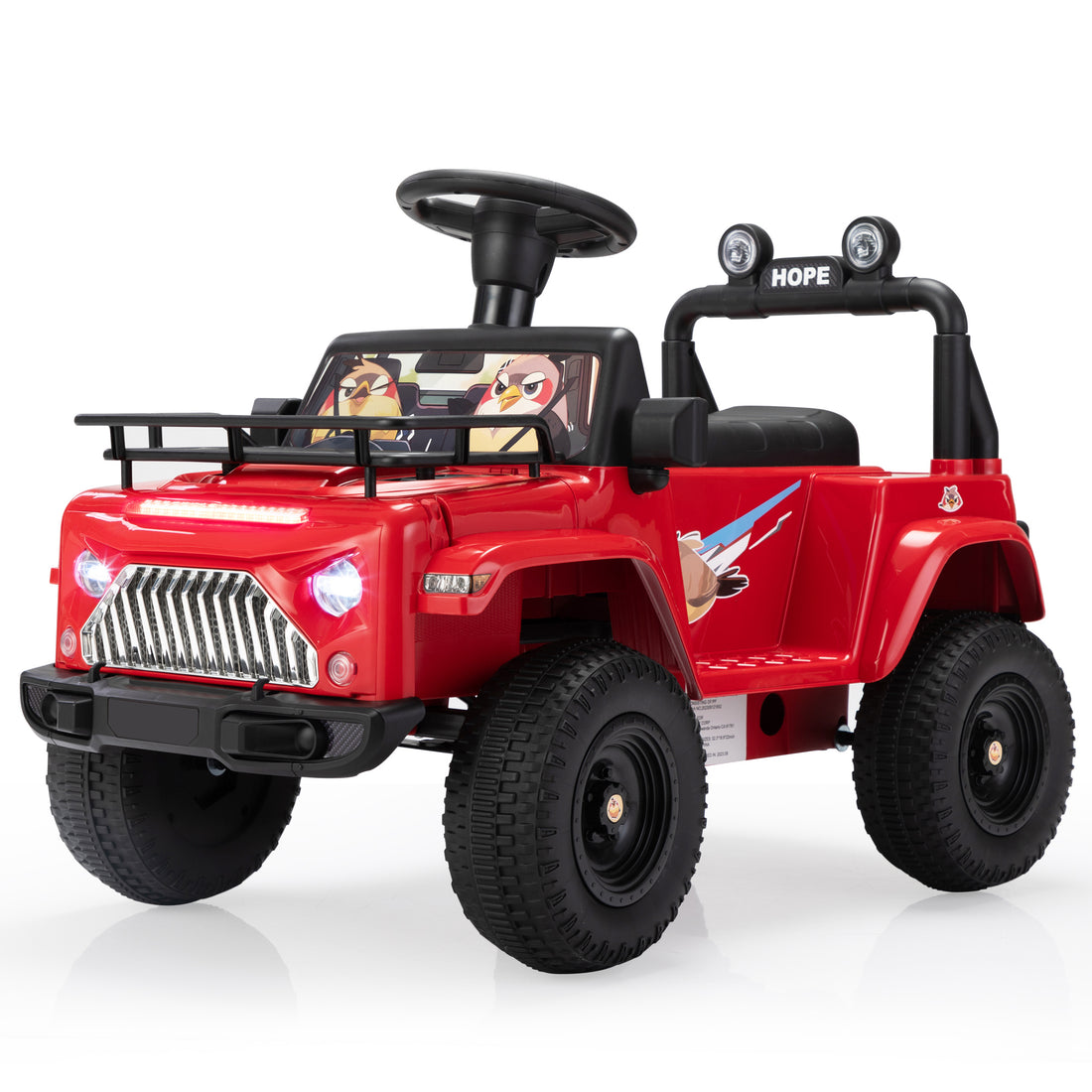 Red Little Bird Jeep Red Black Polypropylene