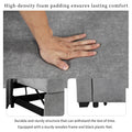 Convertible Soft Cushion Sofa Pull Bed ,For Two People To Sit On Gray Polyester