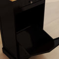 One Drawers And One Compartment Tilt Out Trash Cabinet Kitchen Trash Cabinet Black Black Mdf