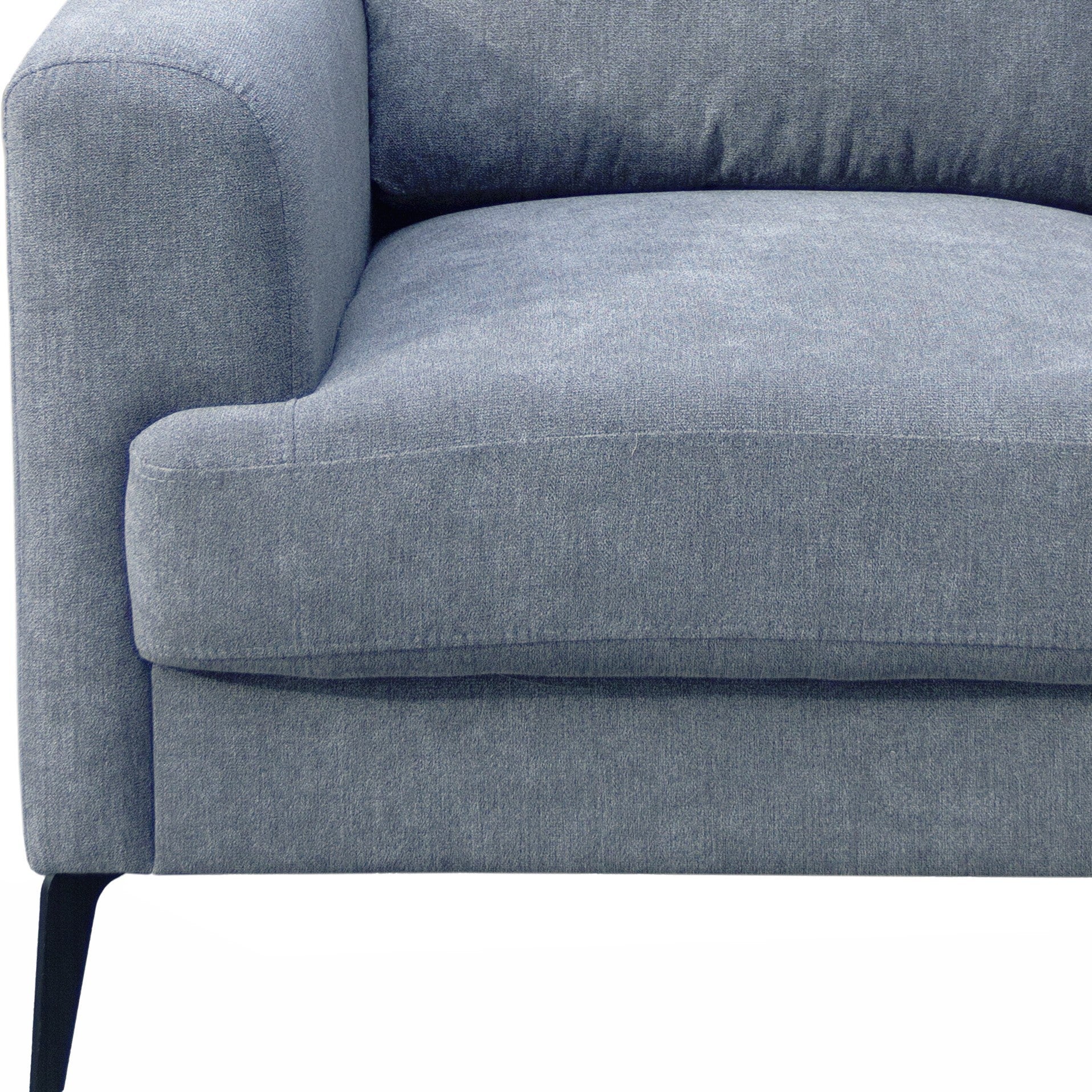 Jackson 60.5" Gray Chenille Loveseat With Black Metal Legs Gray Chenille