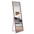 Third Generation Packaging Upgrade, Thickened Border, Brown Wood Grain Solid Wood Frame Full Length Mirror, Dressing Mirror, Bedroom Entrance, Decorative Mirror, And Floor Standing Mirror.65