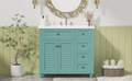 36'' Bathroom Vanity With Undermount Sink,Free Standing Vanity Set With 2 Drawers& Soft Closing Doors,Solid Wood Frame Bathroom Storage Cabinet Same As Sw000117Aaf Blue Green Bathroom Modern Solid
