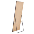 Third Generation Packaging Upgrade, Thickened Frame, Gray Wood Grain Solid Wood Frame Full Length Mirror, Dressing Mirror, Bedroom Entrance, Decorative Mirror, Floor Standing Mirror. 65