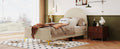 Twin Size Upholstered Platform Bed With Classic Semi Circle Shaped Headboard And Mental Legs, Velvet, Beige Beige Velvet