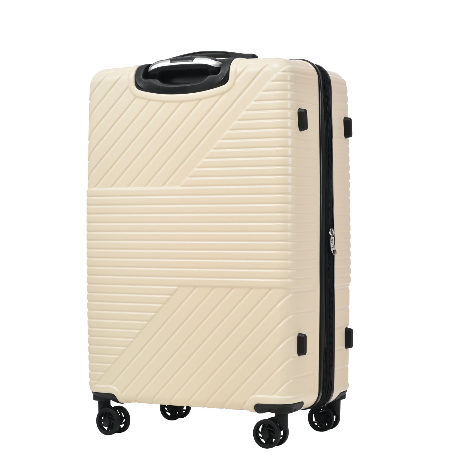 Hardshell Luggage Sets 3 Piece Double Spinner 8 Wheels Suitcase With Tsa Lock Lightweight 20''24''28'' White Abs