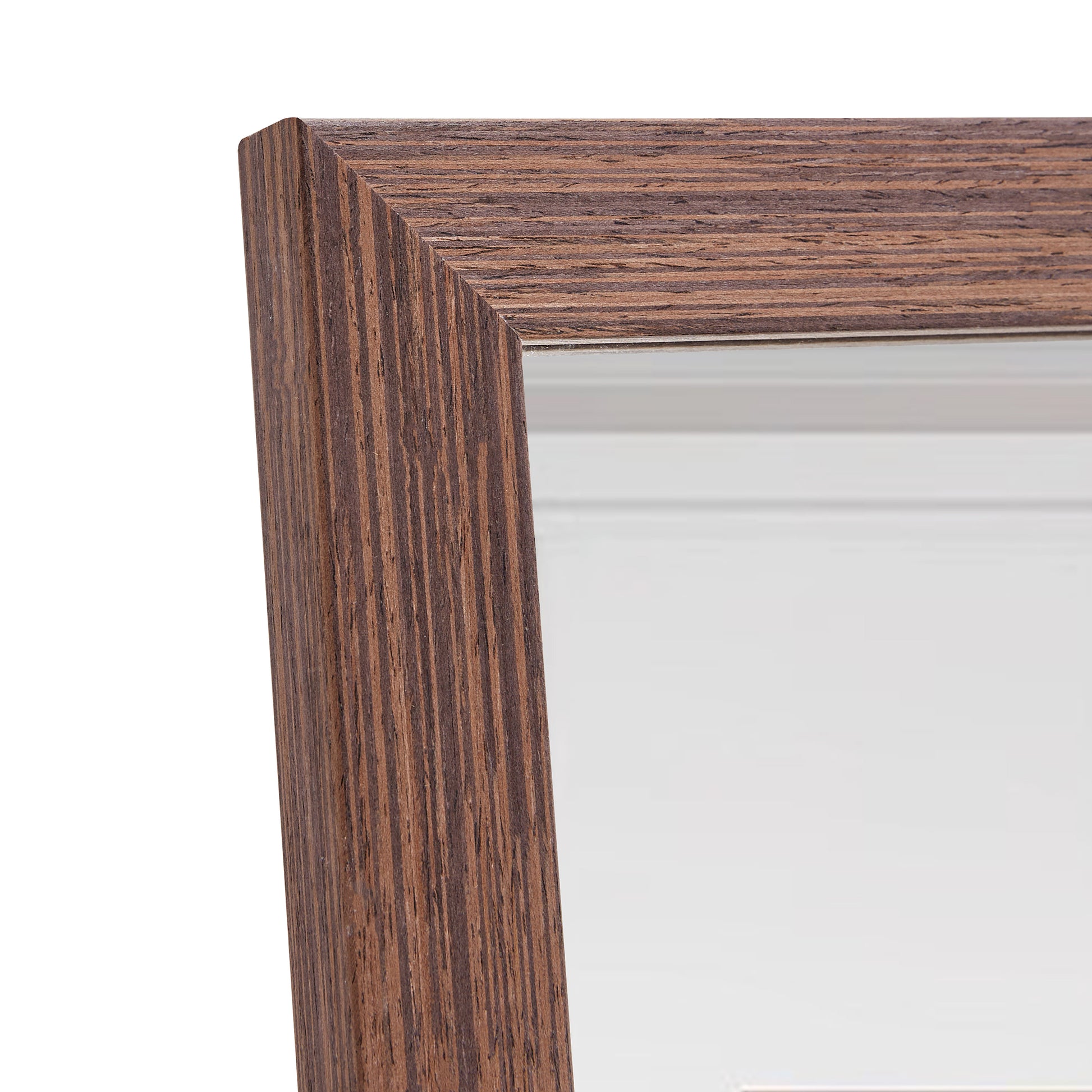 Third Generation Packaging Upgrade, Thickened Border, Brown Wood Grain Solid Wood Frame Full Length Mirror, Dressing Mirror, Bedroom Entrance, Decorative Mirror, And Floor Standing Mirror.65"*22.8" Brown Solid Wood