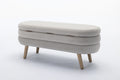 036 Velvet Fabric Storage Bench Bedroom Bench With Wood Legs For Living Room Bedroom Indoor,Light Gray Tufted Light Gray Velvet Bedroom Solid Modern Eucalyptus Internal Storage Foam Velvet