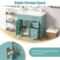 36'' Bathroom Vanity With Undermount Sink,Free Standing Vanity Set With 2 Drawers& Soft Closing Doors,Solid Wood Frame Bathroom Storage Cabinet Same As Sw000117Aaf Blue Green Bathroom Modern Solid
