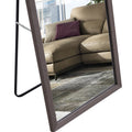 Third Generation Packaging Upgrade, Thickened Frame, Gray Wood Grain Solid Wood Frame Full Length Mirror, Dressing Mirror, Bedroom Entrance, Decorative Mirror, Floor Standing Mirror. 57.9 