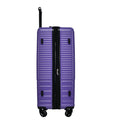 Hardshell Luggage Sets 3 Piece Double Spinner 8 Wheels Suitcase With Tsa Lock Lightweight 20''24''28'' Purple Abs