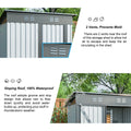 5 X 3 Ft Outdoor Storage Shed, Galvanized Metal Garden Shed With Lockable Doors, Tool Storage Shed For Patio Lawn Backyard Trash Cans White Metal