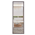 Third Generation Packaging Upgrade, Thickened Frame, Gray Wood Grain Solid Wood Frame Full Length Mirror, Dressing Mirror, Bedroom Entrance, Decorative Mirror, Floor Standing Mirror. 65