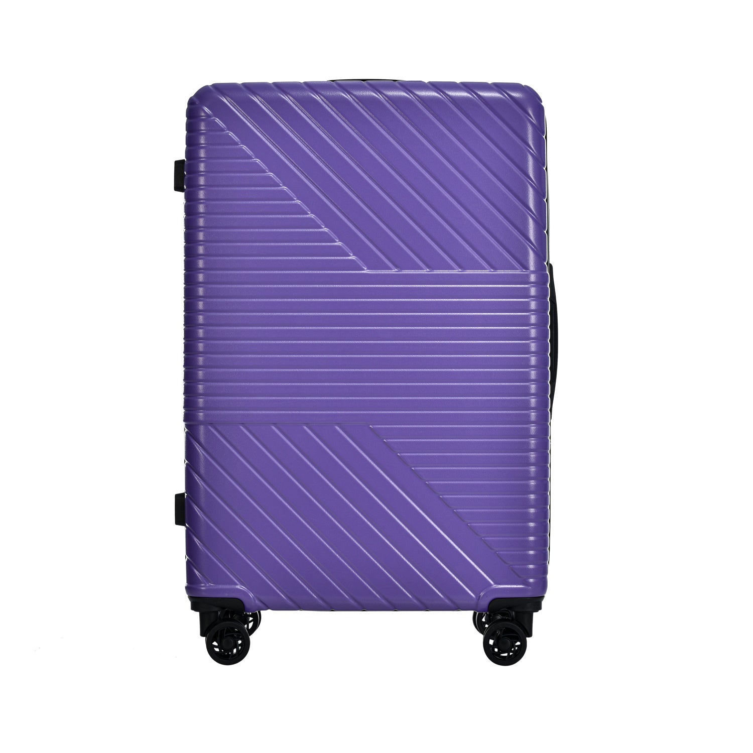 Hardshell Luggage Sets 3 Piece Double Spinner 8 Wheels Suitcase With Tsa Lock Lightweight 20''24''28'' Purple Abs