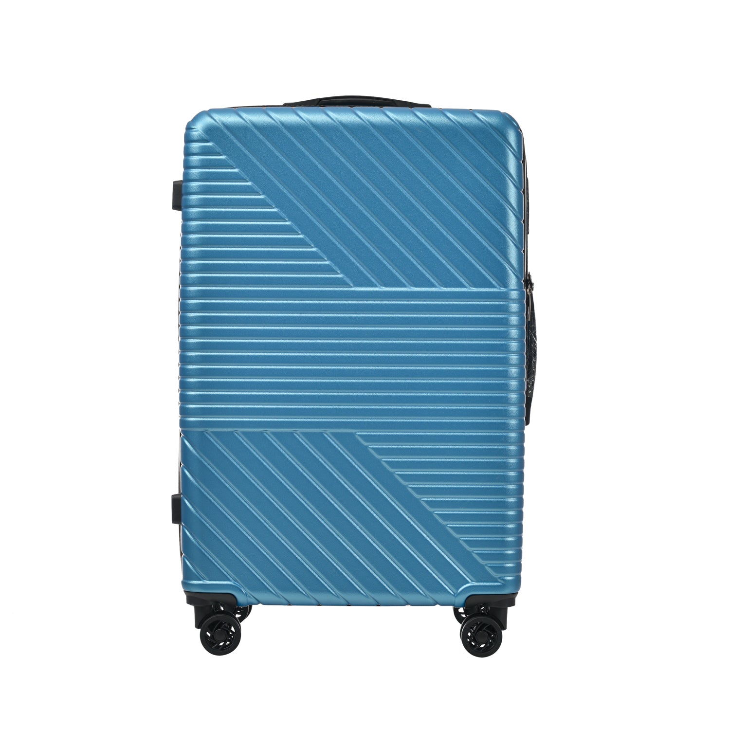 Hardshell Luggage Sets 3 Piece Double Spinner 8 Wheels Suitcase With Tsa Lock Lightweight 20''24''28'' Blue Abs