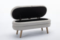 036 Velvet Fabric Storage Bench Bedroom Bench With Wood Legs For Living Room Bedroom Indoor,Light Gray Tufted Light Gray Velvet Bedroom Solid Modern Eucalyptus Internal Storage Foam Velvet