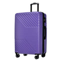 Hardshell Luggage Sets 3 Piece Double Spinner 8 Wheels Suitcase With Tsa Lock Lightweight 20''24''28'' Purple Abs