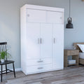 Armoire Chaplin, Bedroom, White White Particle Board Engineered Wood