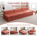 Folding Sofa Bed, Futon Sleeper Chair, Convertible Chair Floor Couch & Sleeping Mattress For Living Room, Guest Room, Home Office, Apartment, Small Space, Bed, Removable Back Cushion, Orange, 1 Seat Orange Chenille Primary Living Space Pillow Back Soft