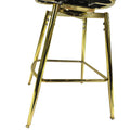 Bar Chair Suede Woven Bar Stool Set Of 4,Golden Legs Barstools No Adjustable Kitchen Island Chairs,360 Swivel Bar Stools Upholstered Bar Chair Counter Stool Arm Chairs With Back Footrest, Blue Metal Blue Kitchen Dining Chairs Foam Technical Leather