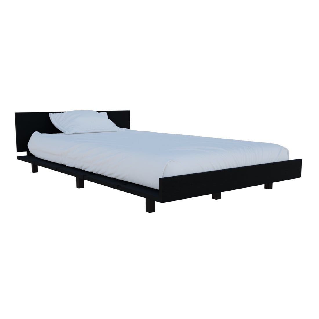 Twin Bed Base Cervants, Bedroom, Black Twin Black Particle Board Engineered Wood