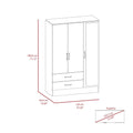 Mirrored Armoire Draggo, Bedroom, Black Light Gray Light Gray Particle Board Engineered Wood