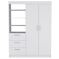 Armoire Rumanu, Bedroom, White White Particle Board Engineered Wood