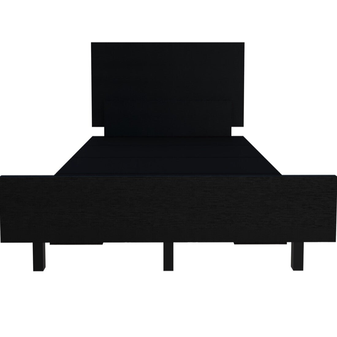 Twin Bed Base Cervants, Bedroom, Black Twin Black Particle Board Engineered Wood