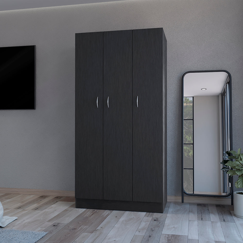 Wardrobe Erie, Bedroom, Black Black Particle Board Engineered Wood