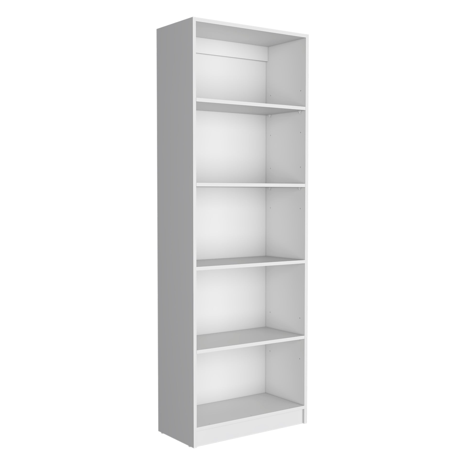 Platte 3 Piece Living Room Set With 3 Bookcases, White White Particle Board Engineered Wood