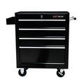 4 Drawers Multifunctional Tool Cart With Wheels Black Black Steel