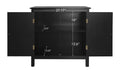 2 Door Cabinet, American Furniture, Suitable For Bedroom, Living Room, Study Black Mdf